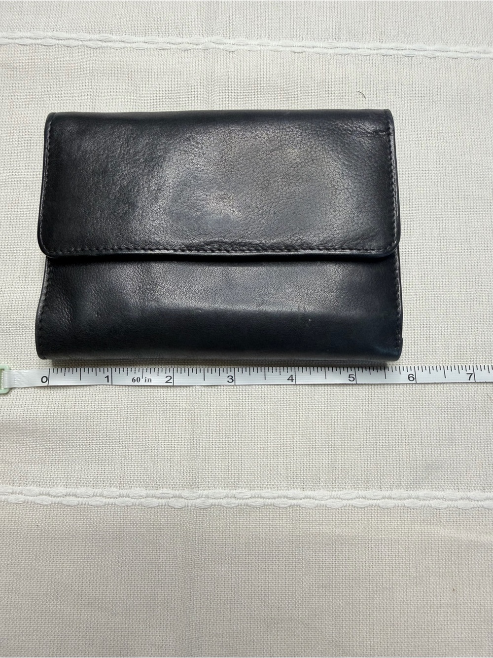 Michael Rome Black leather fold wallet
